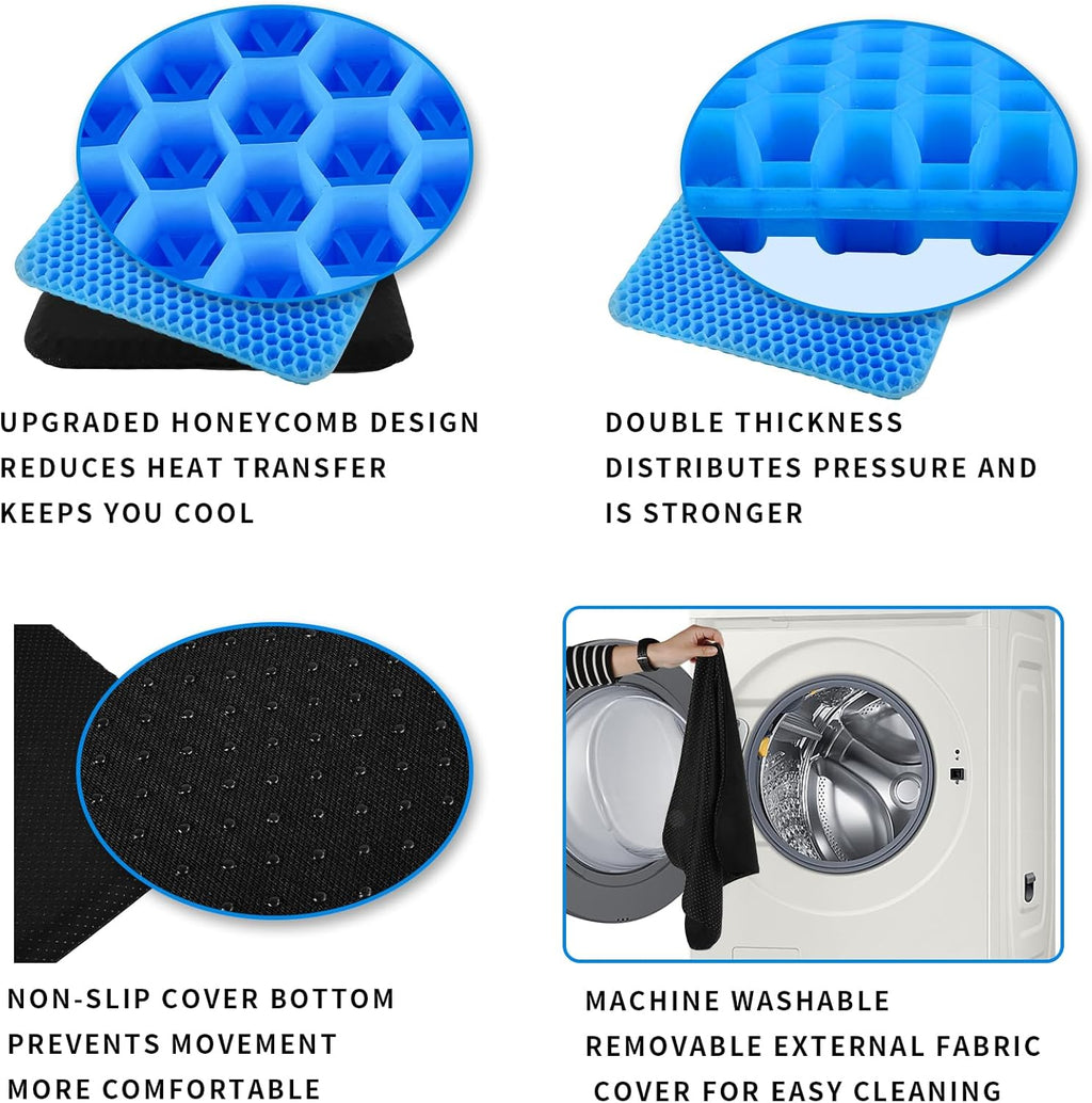💺 Silicone Gel Seat Cushion for Prolonged Sitting