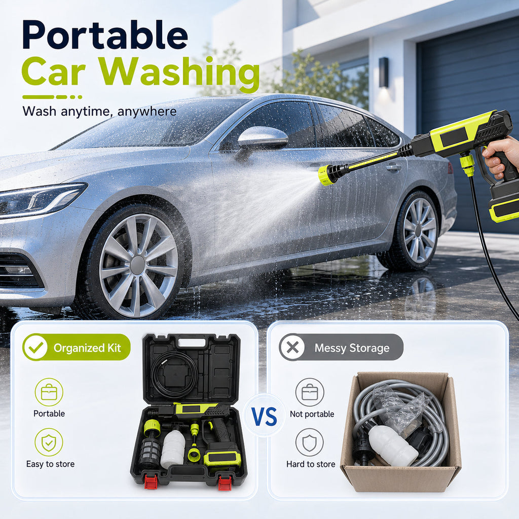 Cordless Pressure Washer-1000PSl-Water Pressure